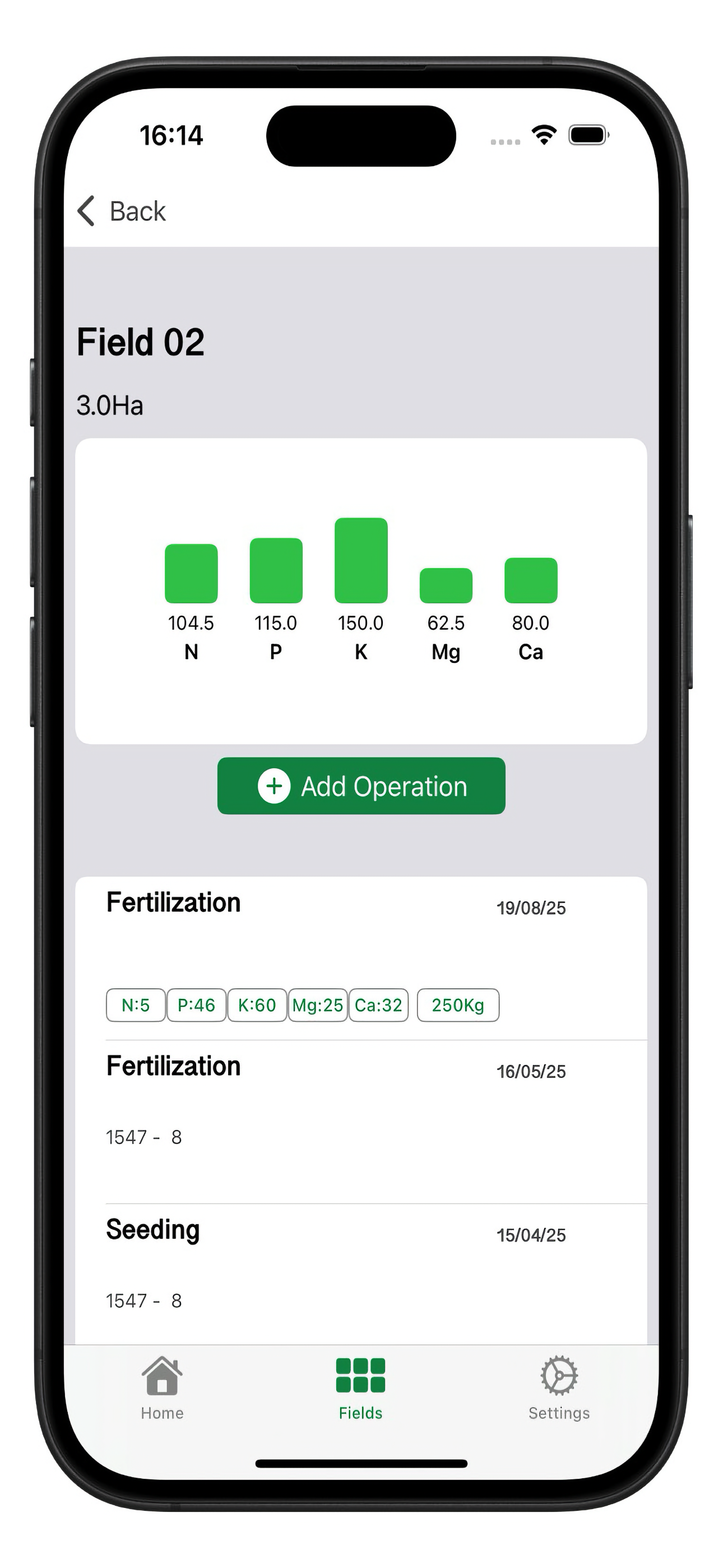 Field Detail Screenshot